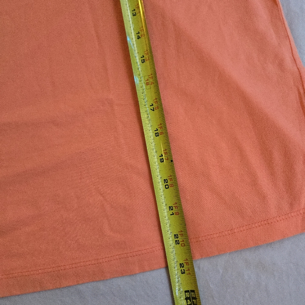 AG Adriano Goldschmied Coral Orange Boyfriend Boxy Fit Stretch Cotton Tshirt - Picture 5 of 8